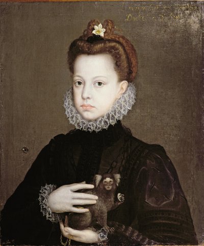 Infantin Isabella Clara Eugenia, Tochter von Philipp II. von Spanien von Alonso Sánchez Coello